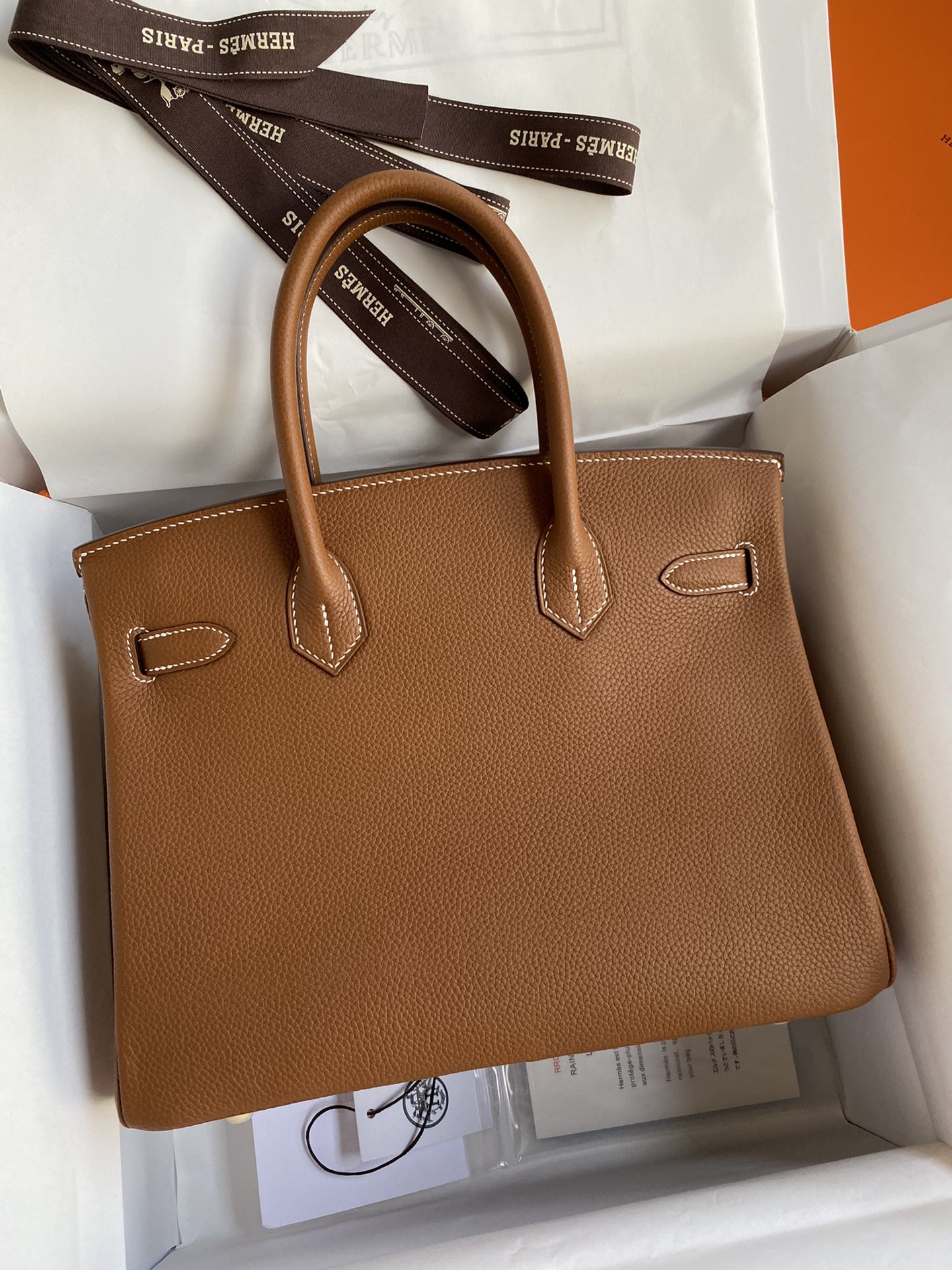 Hermes Birkin 30CM Togo Leather Handbag Brown